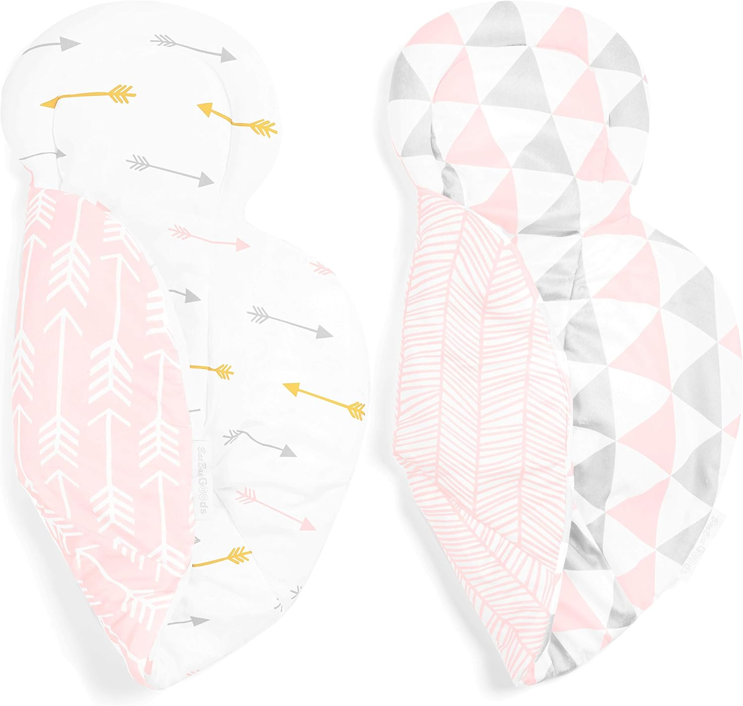 Infant Insert Compatible with 4Moms Mamaroo & Rockaroo &ndash; Car Seat Insert 2 Pack &ndash; Reversible Infant Car Seat Insert &ndash; Soft Plush Minky Car Seat Head Support Insert image number 5