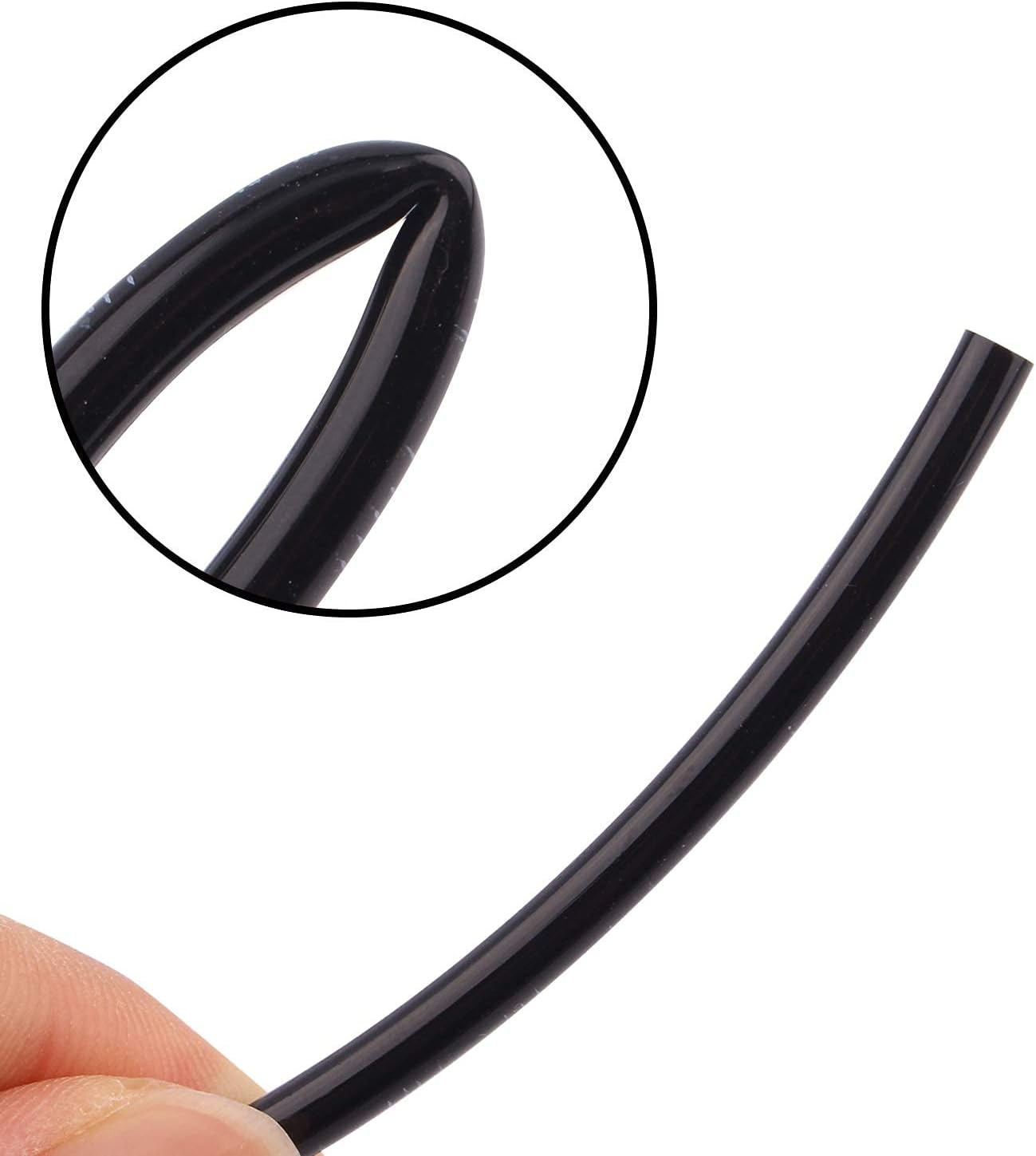 HUAZIZ 10 Metres PU Pneumatic Hose Flexible Compressed Air Hose Outdoor 8 Mm X Inner 5 Mm Black with 8 Pneumatic Connectors Air Push Quick Couplings (Y/T/L/I Shaped)