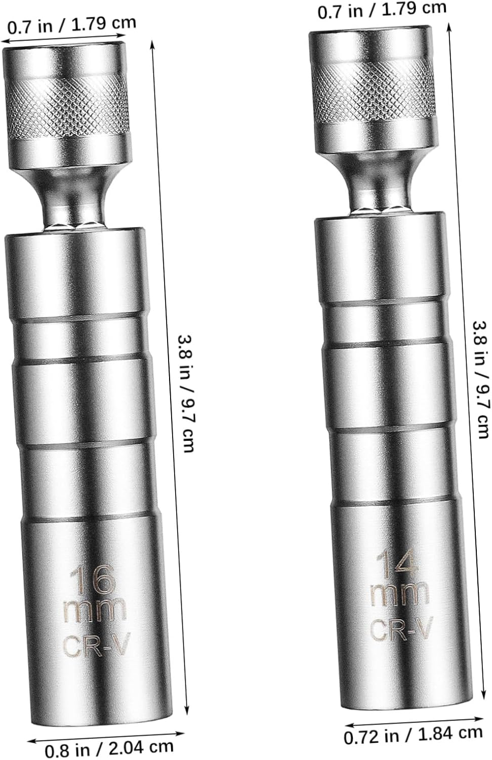 LALADEFIEE 2Pcs Magnetic Spark Socket Steel Tool for Easy Removal Installation of Cars Motorcycles Essential Automotive Accessory image number 4