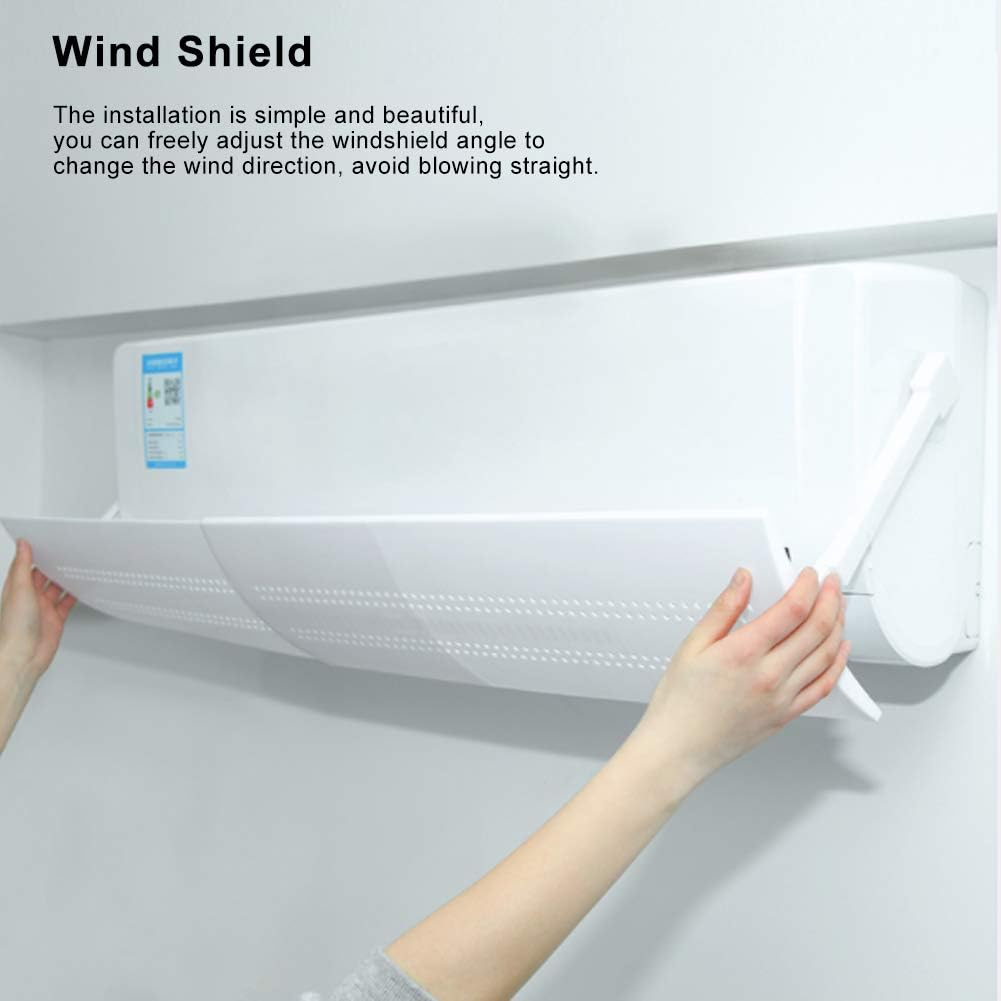 Riuulity Adjustable Wind Deflector, Prevent Direct Blowing Wind Guide for Room Air Conditioners Universal anti Wind Baffles (Hollow Waterproof Model)