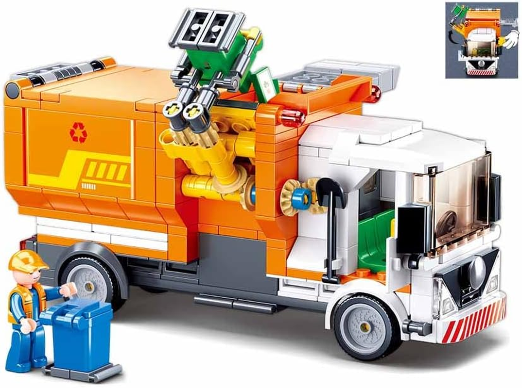 Sluban Klemmbausteine M38-B1066 Town Garbage Truck 326 Pieces image number 1