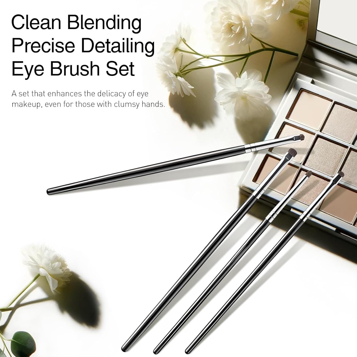 4-Pcs Mini Smudge Brush for Eyeliner,Eyeshadow Brushes,Eyeliner Brush for Eye Liner Blending, Highlighting Brush,Concealer Brush, Natural Bristles Pony Hair Eye Makeup Brush Sets
