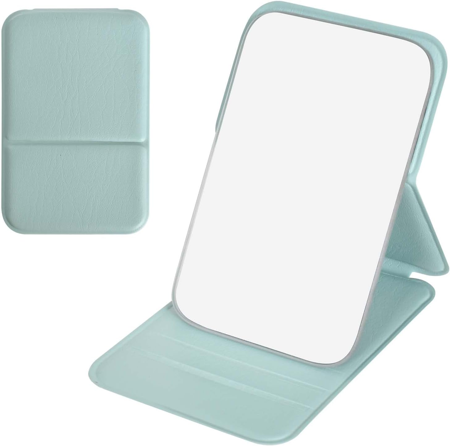 Travel Mirror, Foldable Mirror with Cortical Bowl, Pocket Mirror, Makeup Mirrors for Children, Portable Super HD Mirrors Ultra-Thin and Durable for Home, Travel Use (Black)