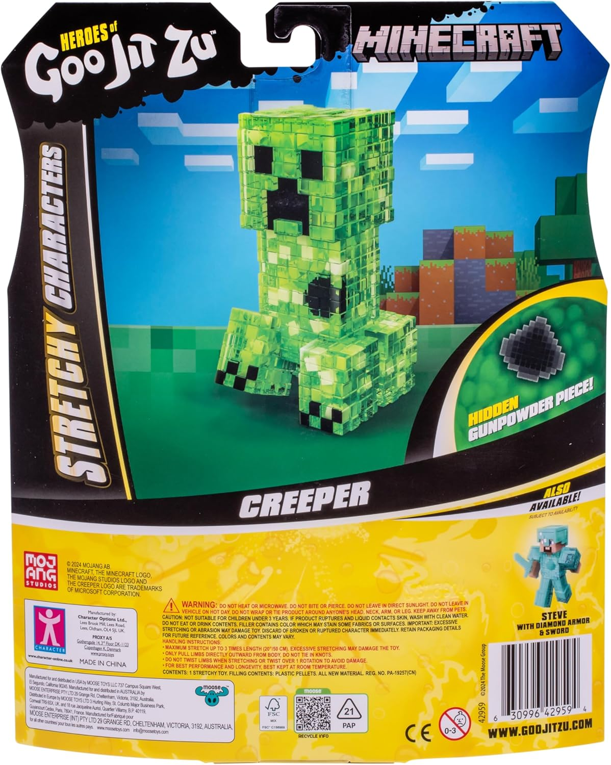 Heroes of Goo Jit Zu Minecraft Stretchy Characters, Creeper, Stretch Him up to 3 Times His Size image number 2