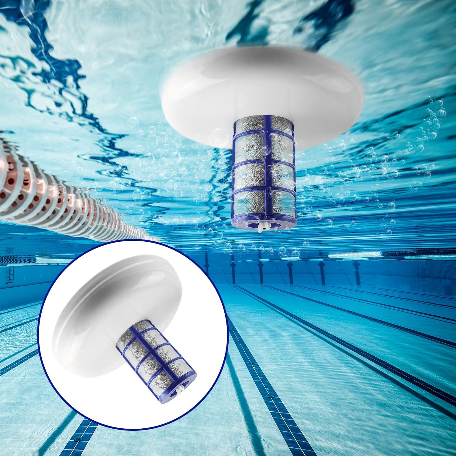 Pool Ionizer Replacement Kit, 4.09X0.71In Replacement Copper Anodes with Copper Anode Filter Base Spring Screw Universally Applicable to Solar Ion Generators image number 6