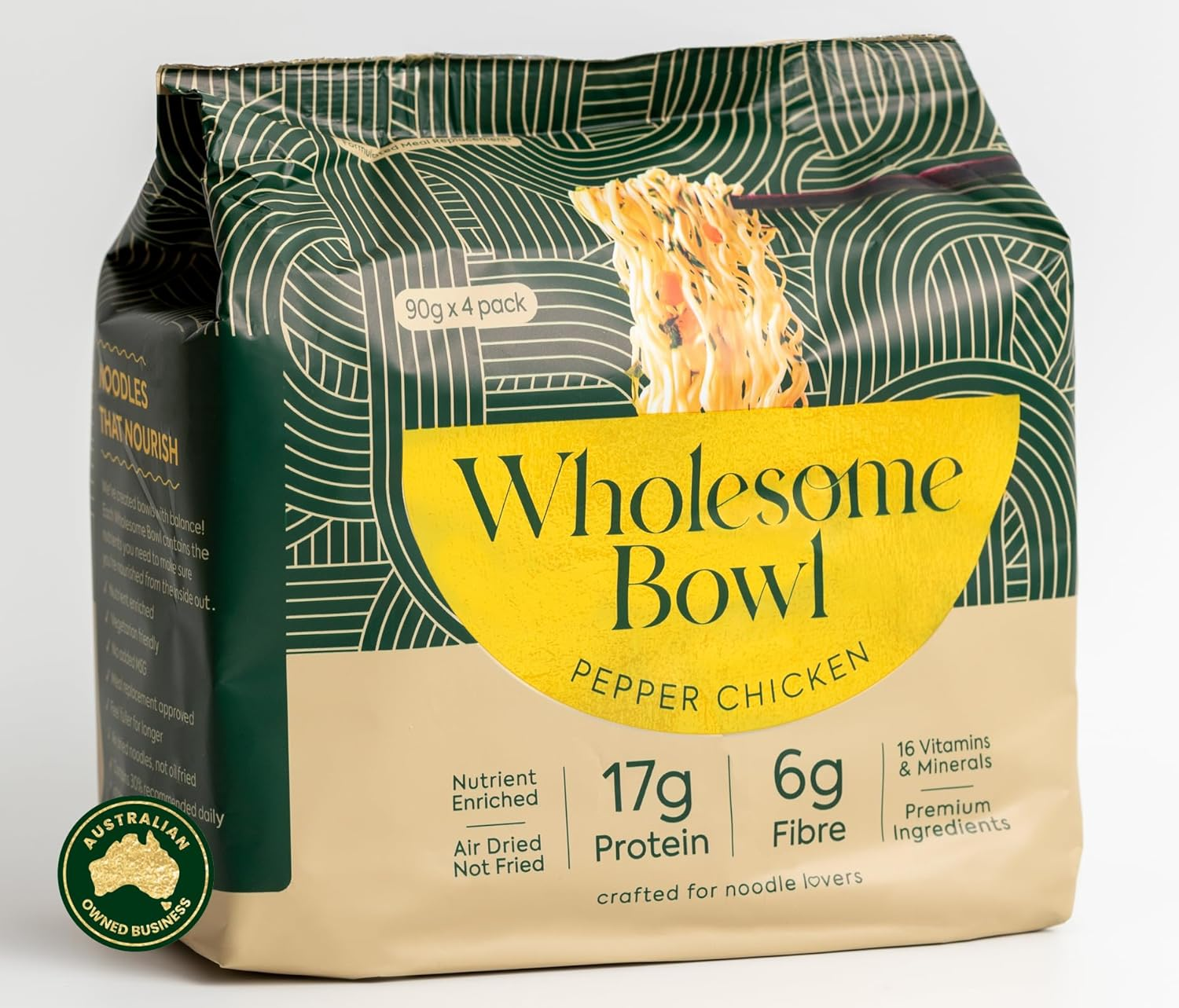 Wholesome Bowl Noodle Pack - Pepper Chicken 4X90G - Pack Of 2 image number 4