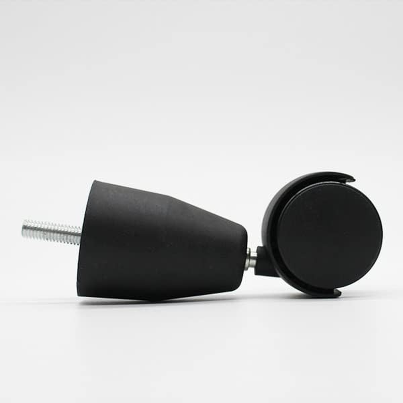 Richmond 3/8 BSW Bed Leg Castor 2-Piece Swivel Lockable Castors, Black Nylon image number 2