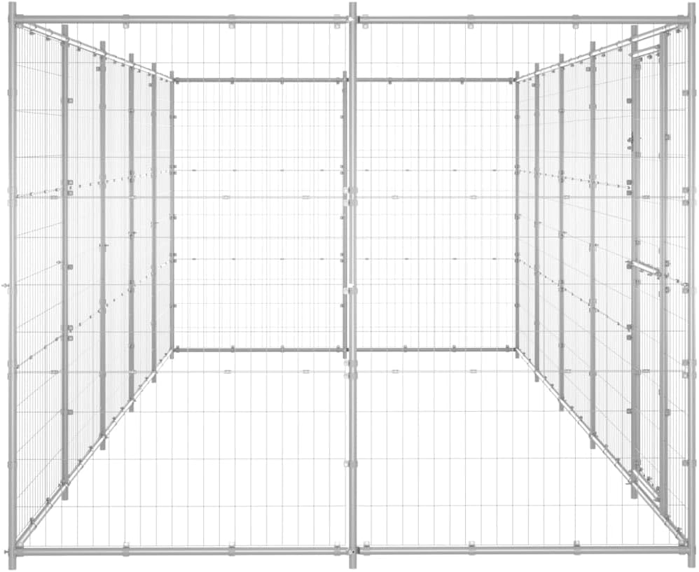 Outdoor Dog Kennel Galvanised Steel Large Pet Enclosure 12.1 M&sup2; Backyard Safe image number 2