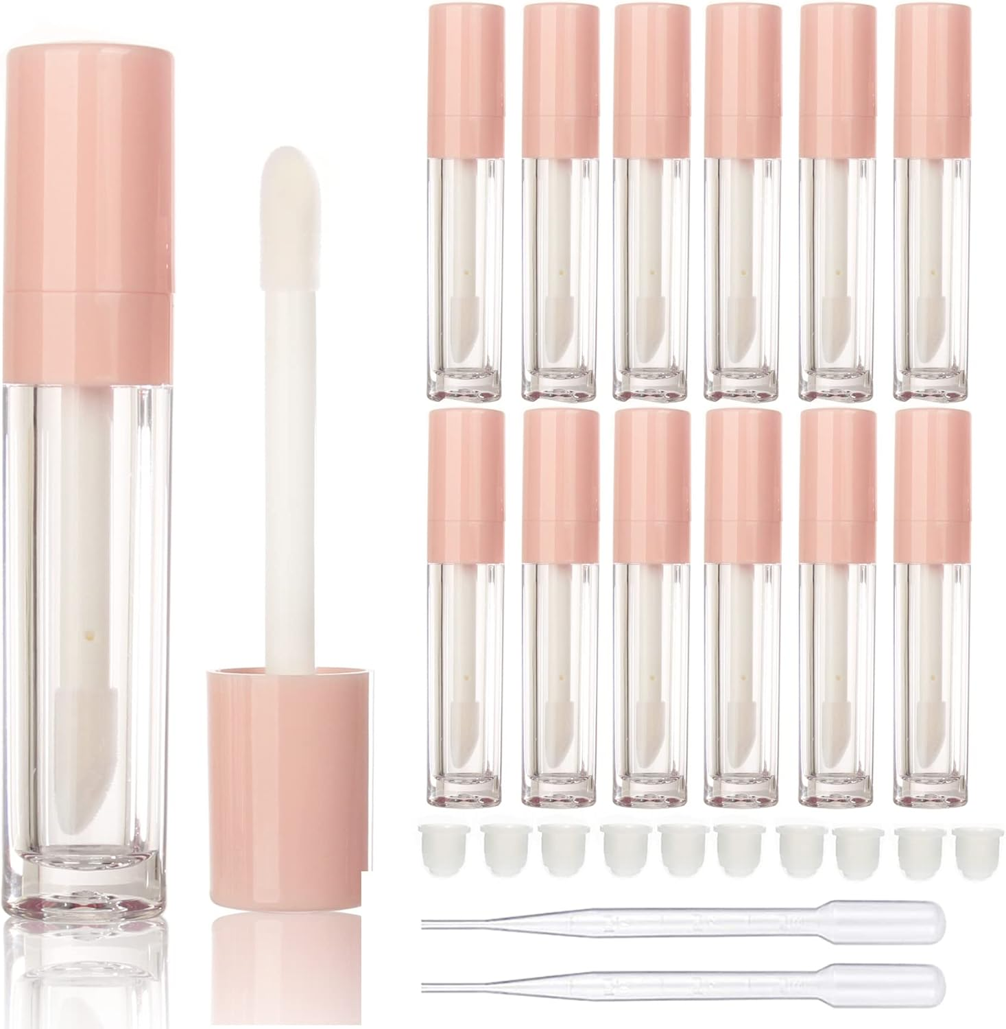 COSIDEA 14 Pcs Empty 8Ml Big Wand Lip Gloss Tube Concealer Tube Packing (White)