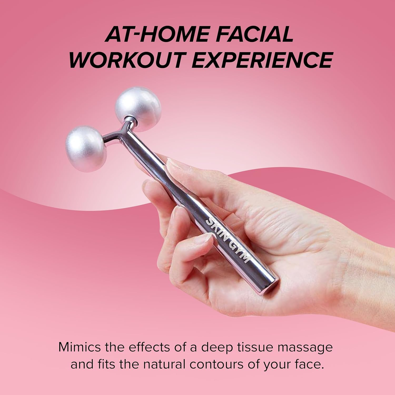 SKIN GYM Face Sculptor Beauty Roller, Stainless Steel Facial Massager for Lifting, Toning, and Sculpting image number 3