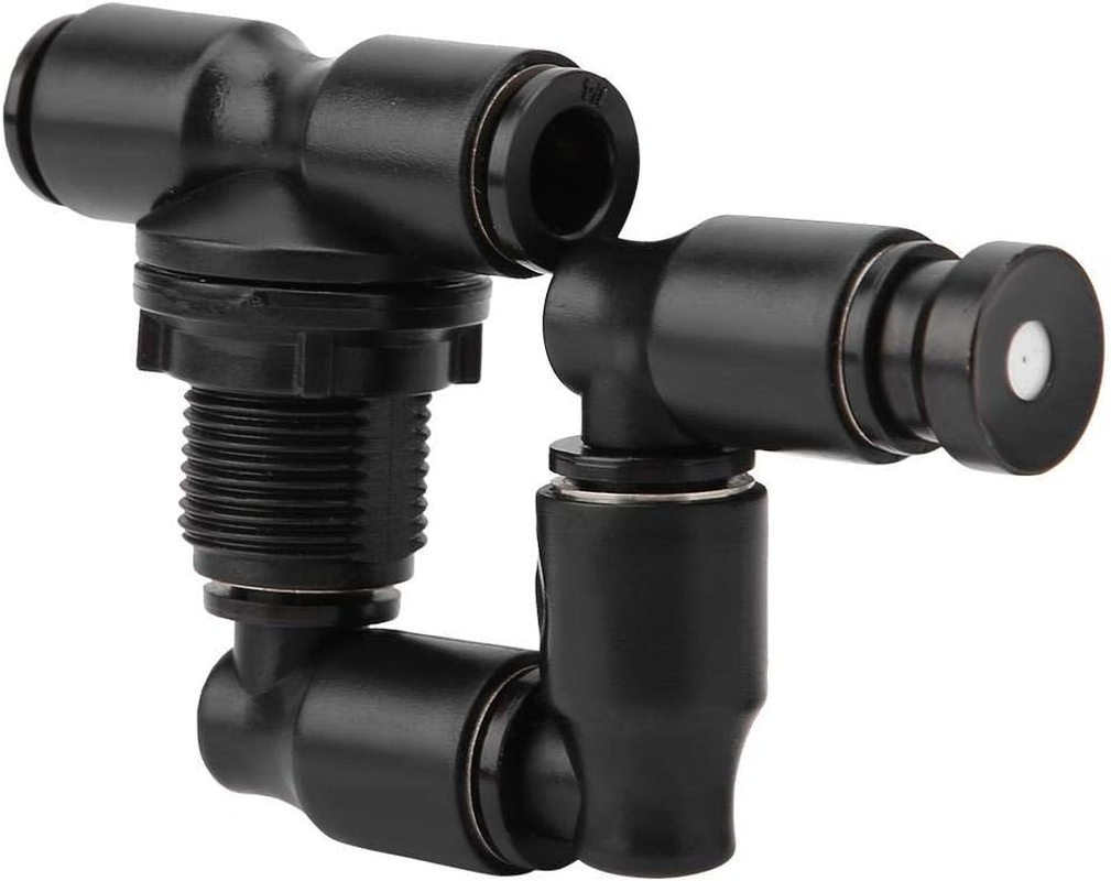 Rainforest Mist Maker Sprinkler Nozzle, 360 Degree Adjustable for Reptile Tank Cooling System, Black image number 3