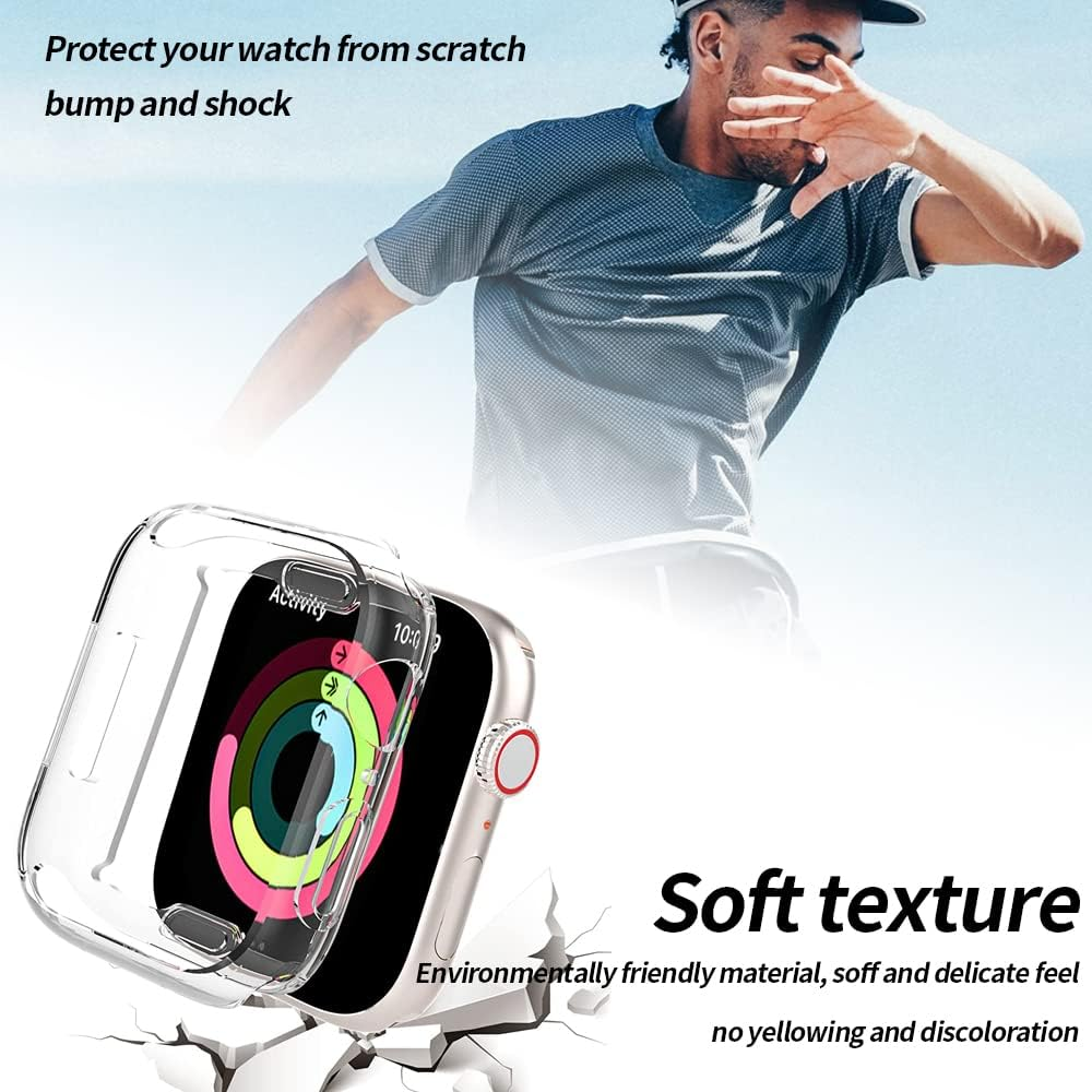 USTIYA 2X Case for Apple Watch Series Se / 6/5 / 4 40Mm Case Screen Protector TPU Smart Watch Cover image number 4