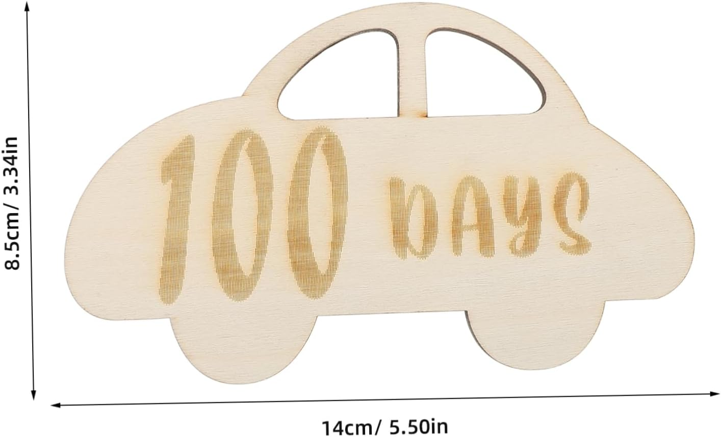 Jojofuny Wooden Milestone Cards Days Growth Record Photo Props Milestone Signs for Newborns Cozy Home Decor Showers image number 3