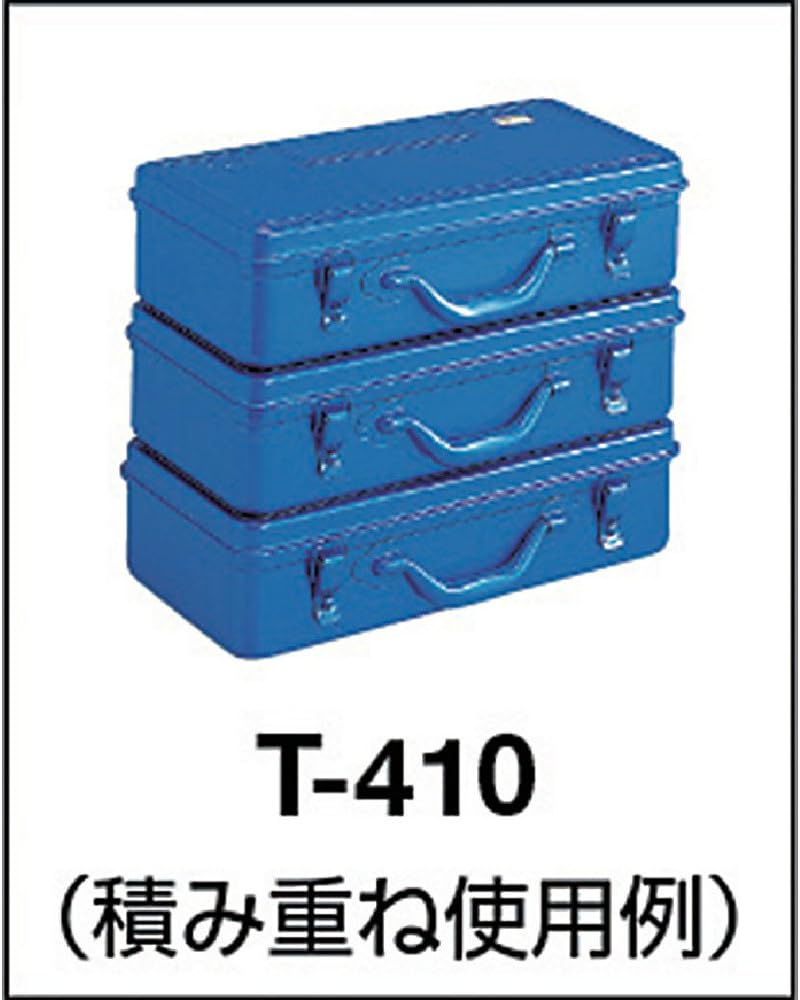 TRUSCO T-410 Trunk Tool Box, 16.5 X 8.7 X 4.3 Inches (418 X 222 X 110 Cm), Blue image number 6