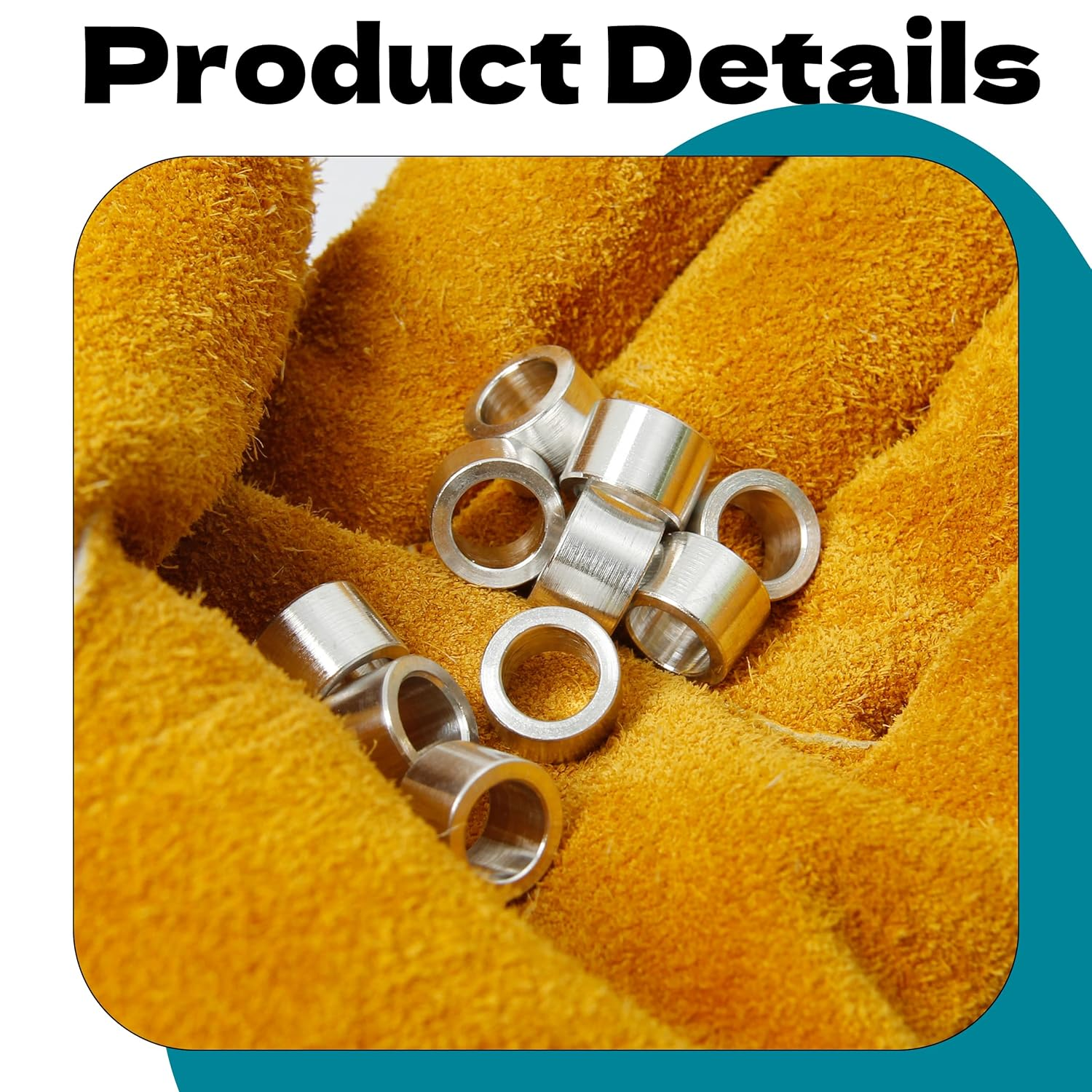 Zhooooonglf 10Pcs M8 Aluminum Spacers, Metal Spacer Aluminum round 8.2Mm ID X 12Mm OD X8Mm L Thickness Screw Standoff for M8 Screw Bolts Silver image number 2