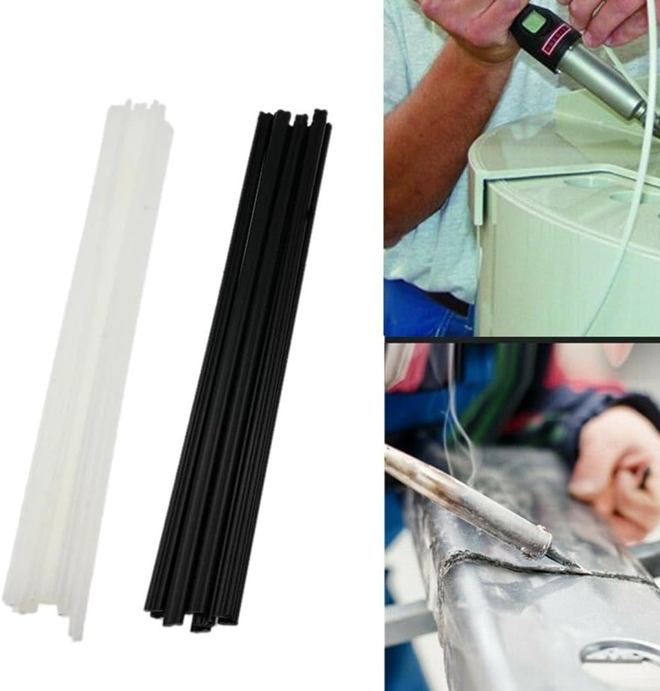 Value Pack of 10 Blackwhite ABS Plastic Welding Rods for Shell Refurbishment (Black) - Black image number 3