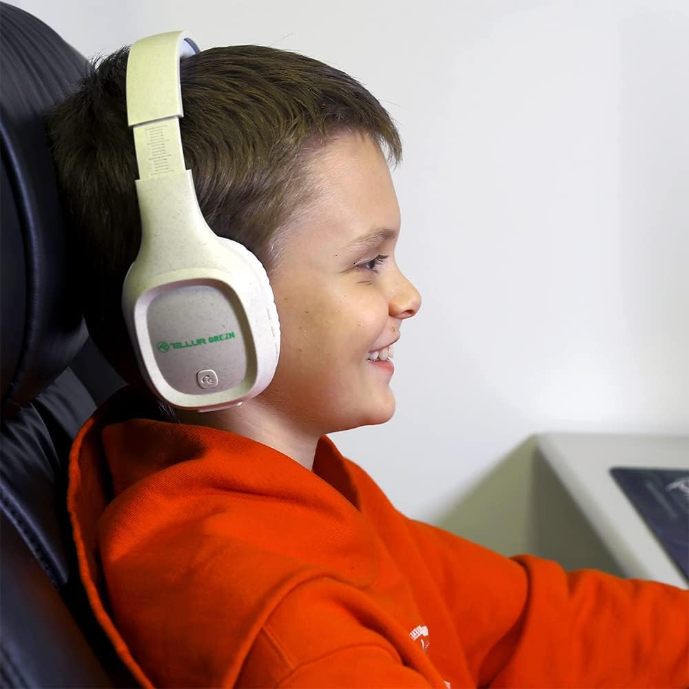 TELLUR Pulse Bluetooth over Ear Headphones, BT5.0, Built-In Microphone for Hands-Free Calls, HD Hi-Fi Sound, 40 Mm Driver with Bass Reinforcement, Lightweight Design and Soft Ear Pads (Beige) image number 1