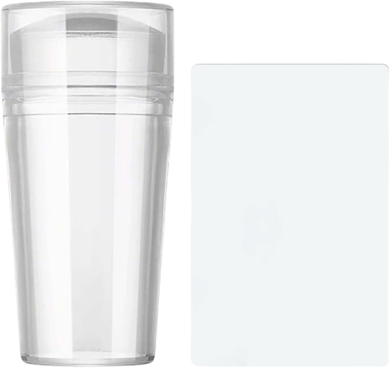 Ancsttu French Tip Nail Stamper,Nail Stamper Art Kit Clear Silicone Stamping - Manicure Fingernail Printing Art Accessories for Home Salon Indoor Outdoor image number 2