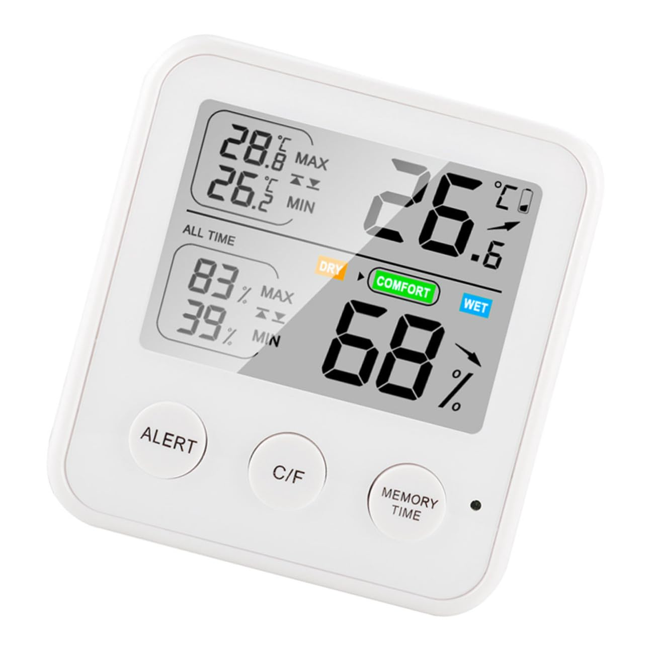 GANAZONO High Precision Digital Hygrometer Temperature Measuring Tool for Home and Compact Indoor Thermohygrometer with Easy Installation and Stable Accurate Humidity Gauge Multifunctional image number 2