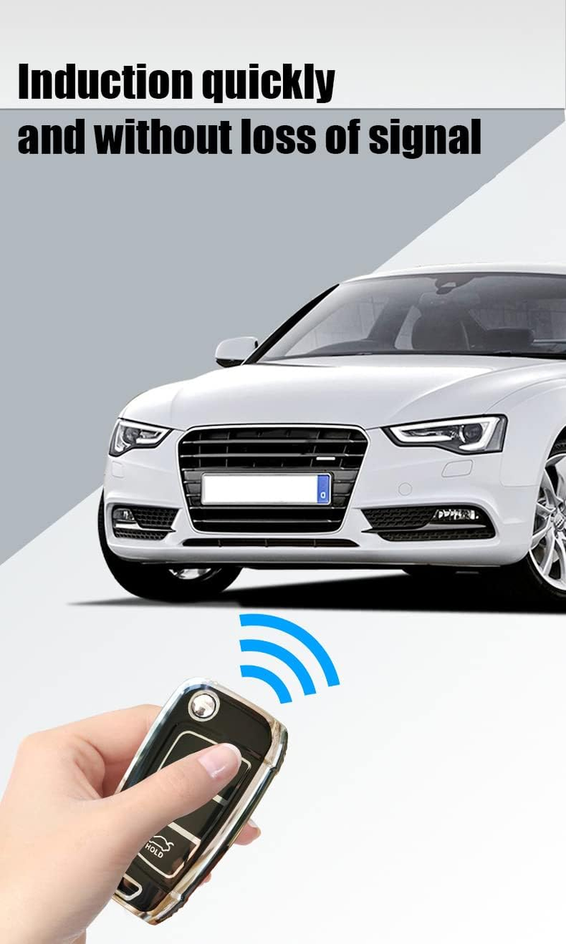 HIBEYO Flip 3 Button Key Fob Cover for Hyundai Elantra Solaris 2 Tucson I30 I35 I40 Ix35 Kona Genesis Santa Fe Azera Verna Accent Celesta Sonata Car Accessories with Keychain-Leather Key Chain(Purple) image number 4