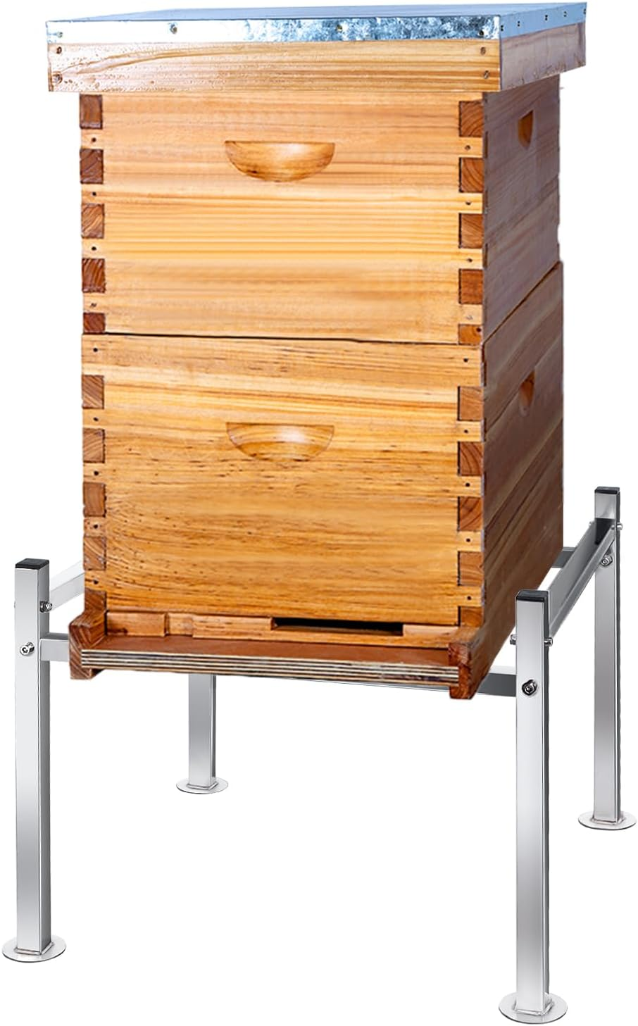Honey Lake Metal Bee Hive Stand for 8/10 Frame Beehive Box, Easy to Assemble Sturdy Beehive Stand for Beekeeping, Bee Hives Frame Stands with round Base - Beekeeping Supplies & Tools image number 2
