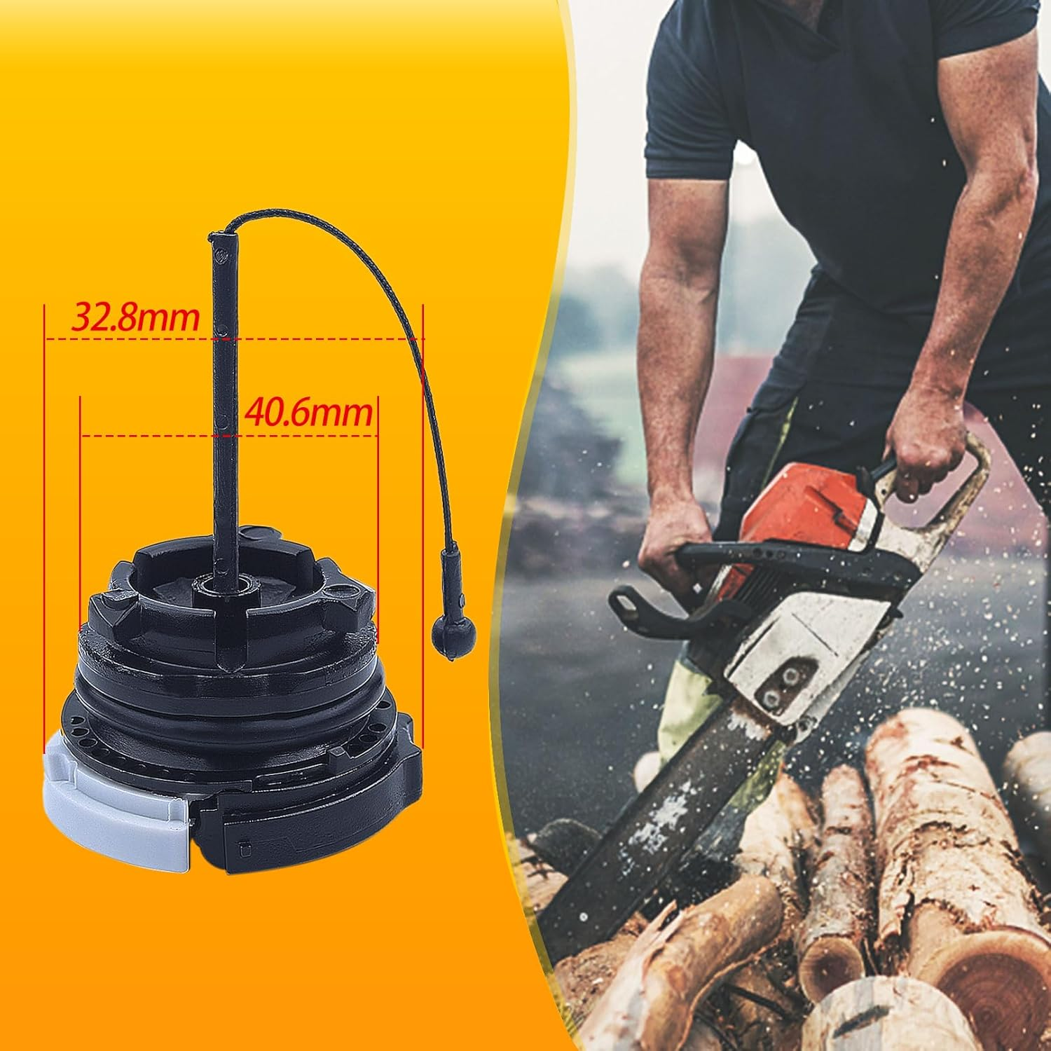 Haishine Gas Fuel Tank Cap Fit STIHL HS81 HS81R HS81T HS86 HS86R HS86T Hedge Trimmers image number 3