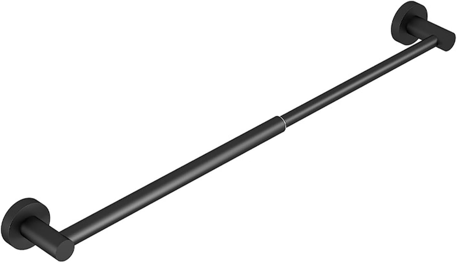 Adjustable Towel Rail Black with Drilling Adjustable from 30 Cm to 57 Cm, 304 Stainless Steel Towel Rail with Drilling for Bedroom, Bathroom and Living Room image number 5