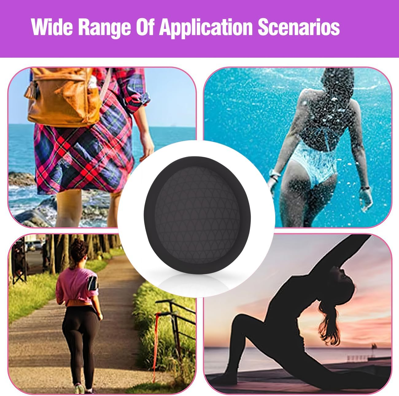 Menstrual Cup,Large Capacity Thin Fit Menstrual Disc,Menstrual Cup Wear for 12 Hours,Period Disc with Medical Grade Silicone,Reusable Menstrual Flow Cup for Women Periods,Black image number 4