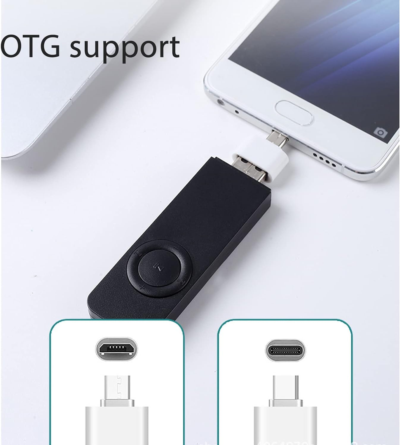 USB MP3 Player, 8GB MP3 Player Portable Music Player with Headphone and Lanyard, Hifi Lossless Sound Kids MP3 Music Player for Running (Black) image number 3