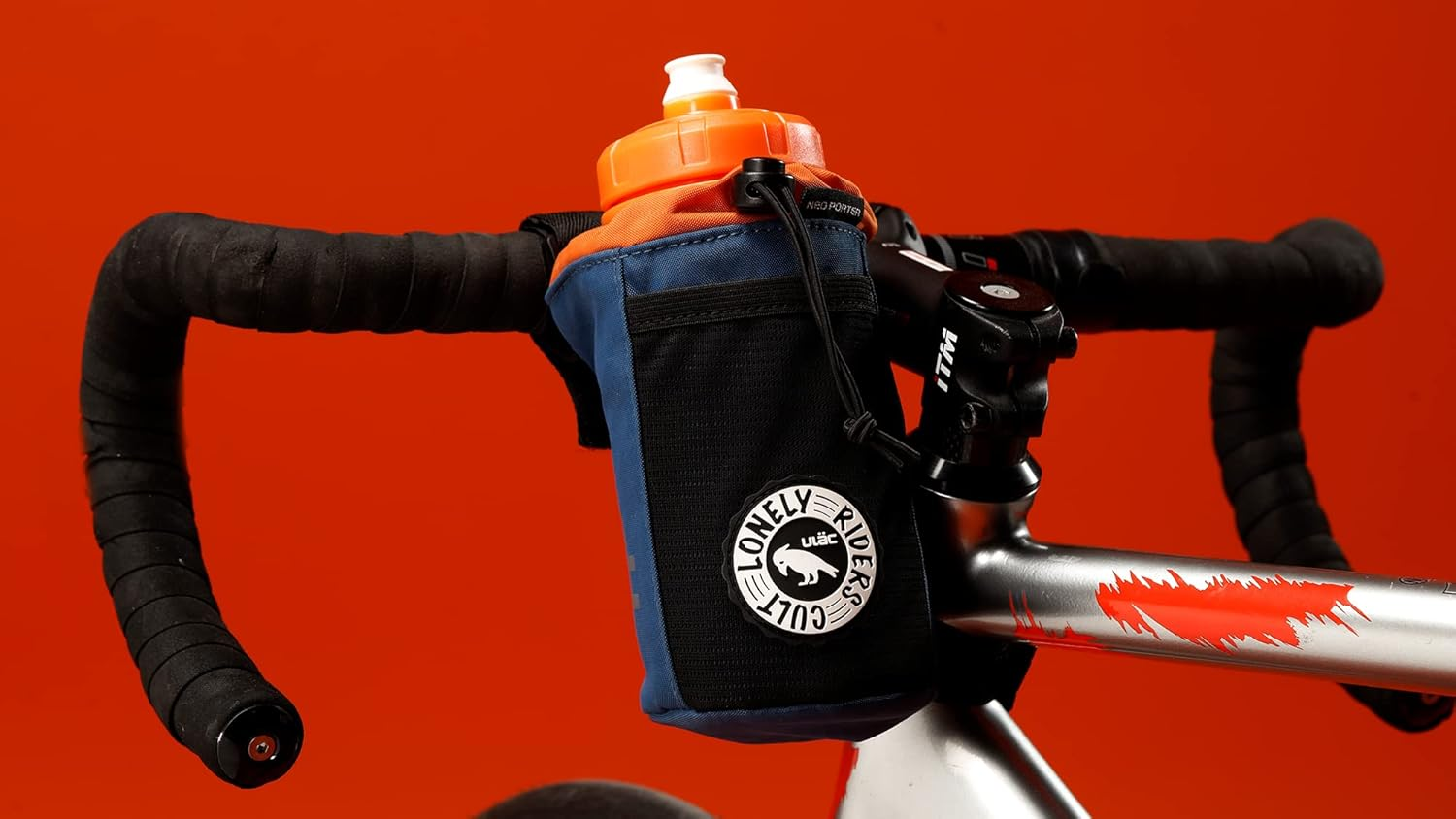 ULAC NEO Porter C-Hold Bike Feed Bag for Top Tube, Handlebar, Stem and Saddles (Navy-Orange) image number 4