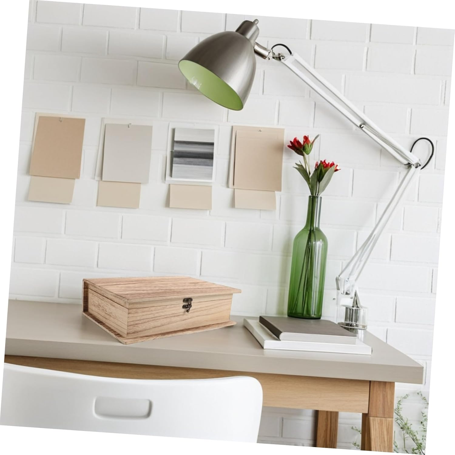 2Pcs Jewelry Storage Box Unfinished Wooden Keepsake Organizer Wooden Bible Storage Box