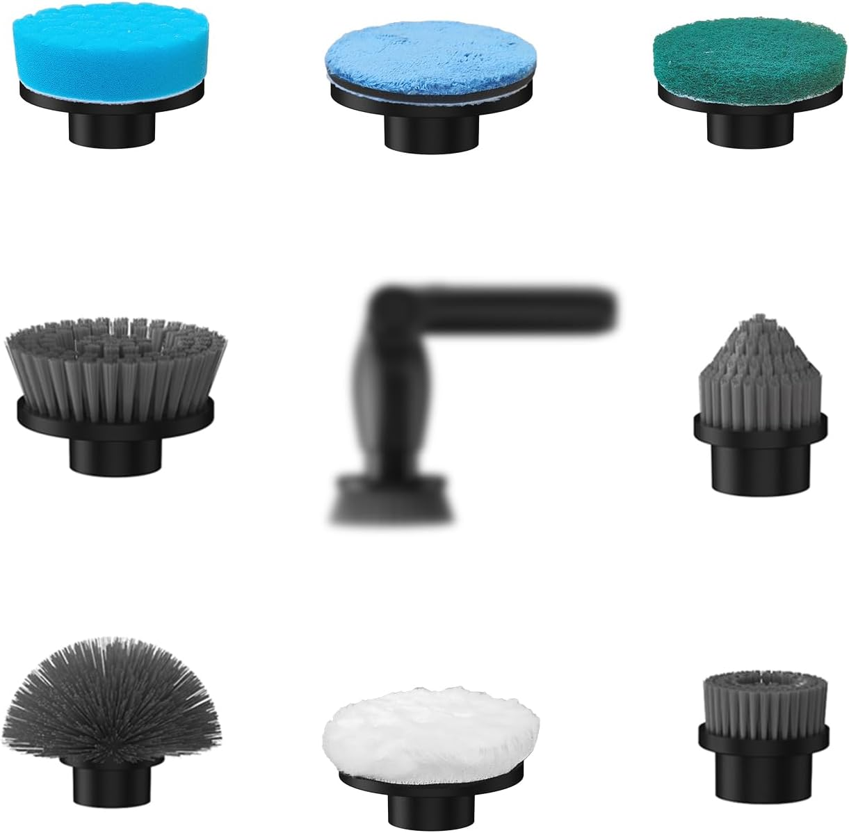 Leebein YMG-818/820 Electric Spin Scrubber Replacement Brush Heads, 8Pcs Extra Brush Accessories Kit for YMG-818/820 Cordless Cleaning Brush Only - Scrubber Not Included image number 3