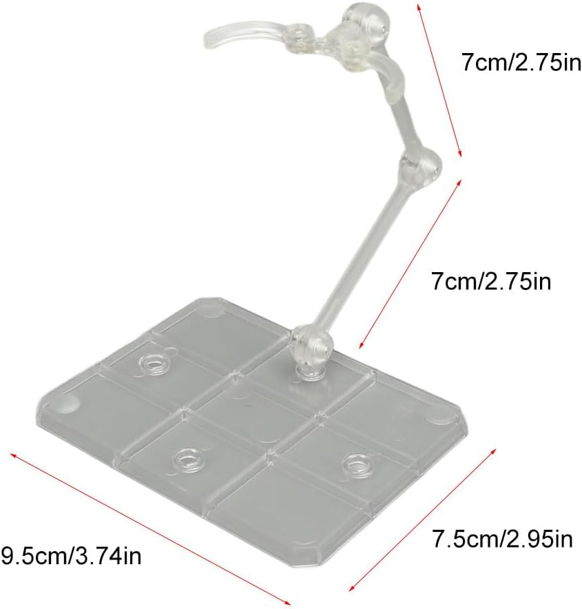 Anime Figure Stand, Acrylic Figure Display Stand, 10 Sets Wide Compatibility Transparent Stable Figure Support Holder for 6In Models