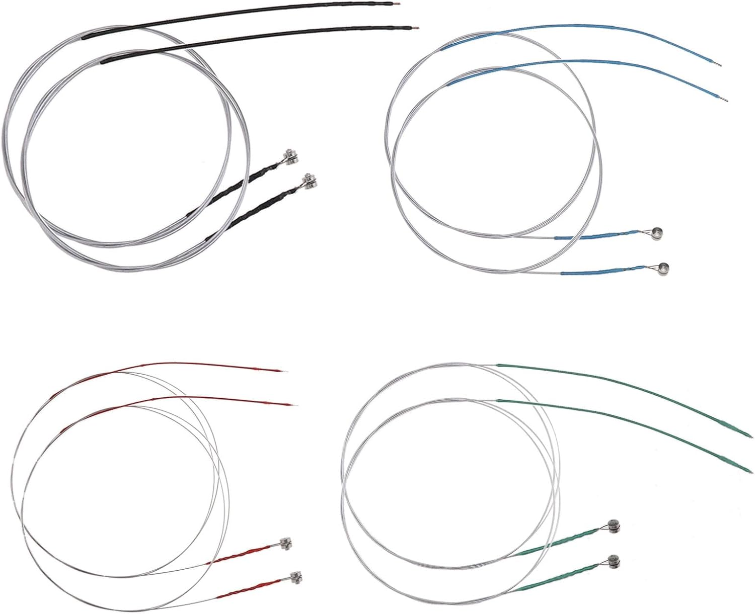 8PCS Violin Strings Full Set (G-D-A-E) Steel Core Compatible with Sizes 1/2, 1/4 and 1/8 Steel Strings with Nickel Plated Ball Head for Violin Instruments image number 4