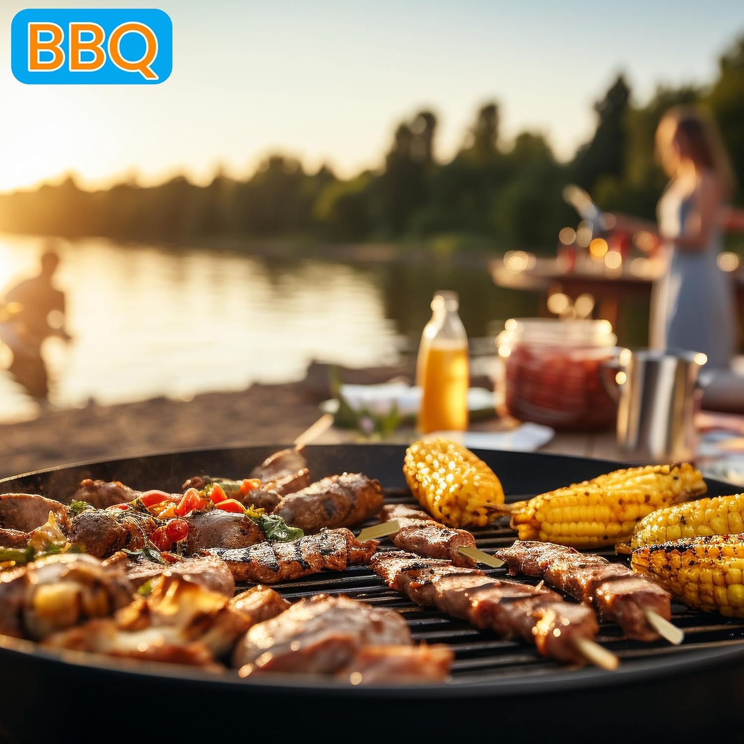 200 PCS Bamboo Skewers for Appetizers, Kabob Skewers, Skewers for Grilling, Bamboo Sticks for Fruit Kabobs, Charcuterie Boards Accessories (8 Inch) image number 5