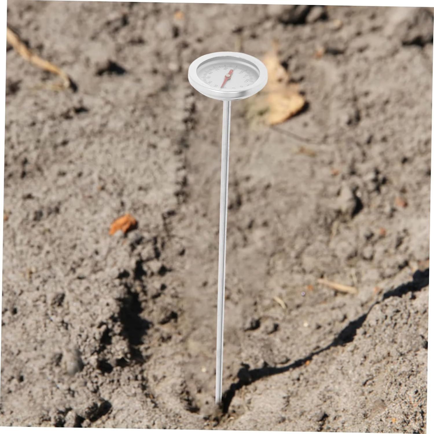 Ibasenice Portable Stainless Steel Compost Soil Thermometer with Probe for Outdoor Gardening Accurate Temperature Tool for Home Composting and Lawn Soil Monitoring image number 4