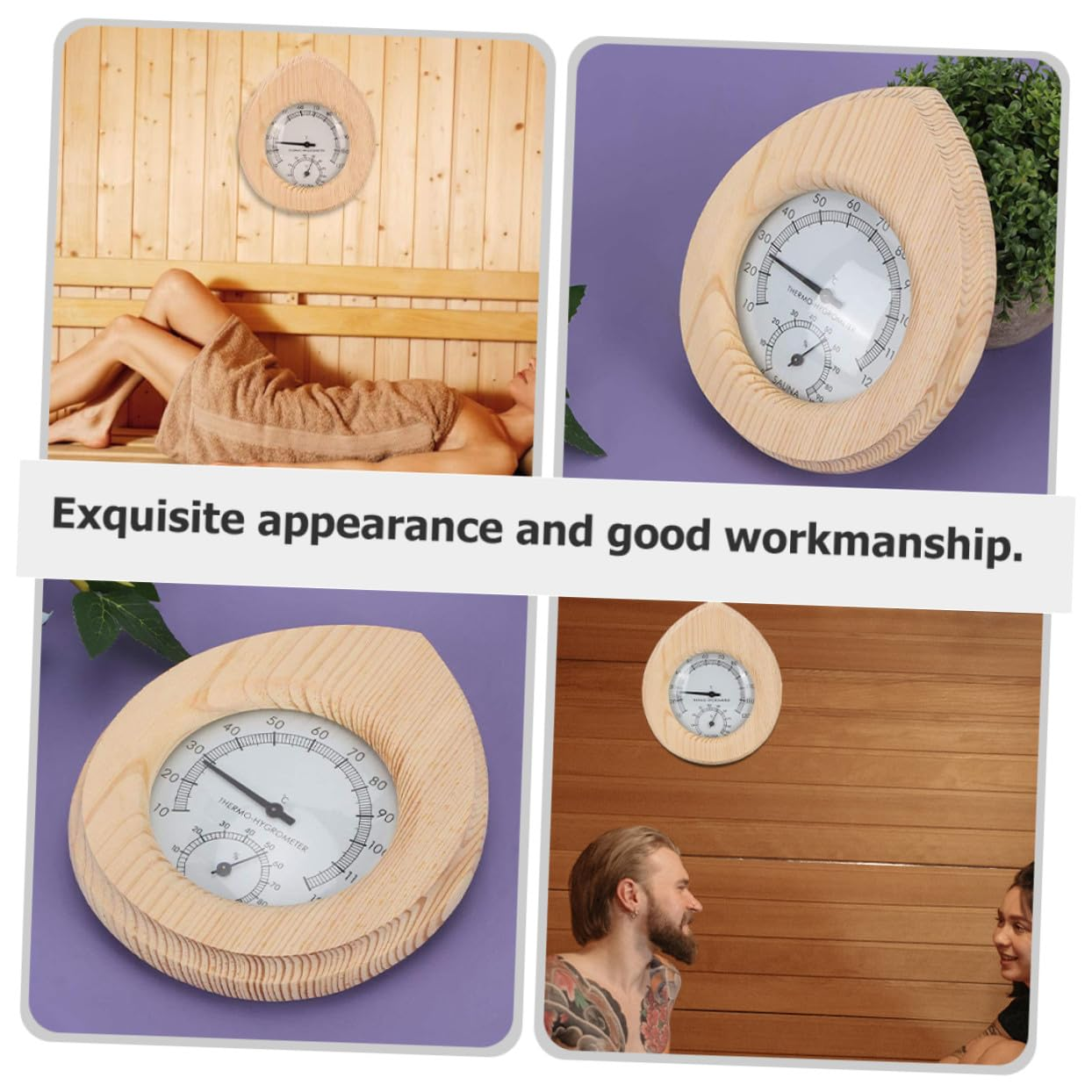 COHEALI Thermohygrometer for Sauna Digital Humidity and Temperature Gauge Indoor Hygrometer Thermometer for Home Kitchen image number 4