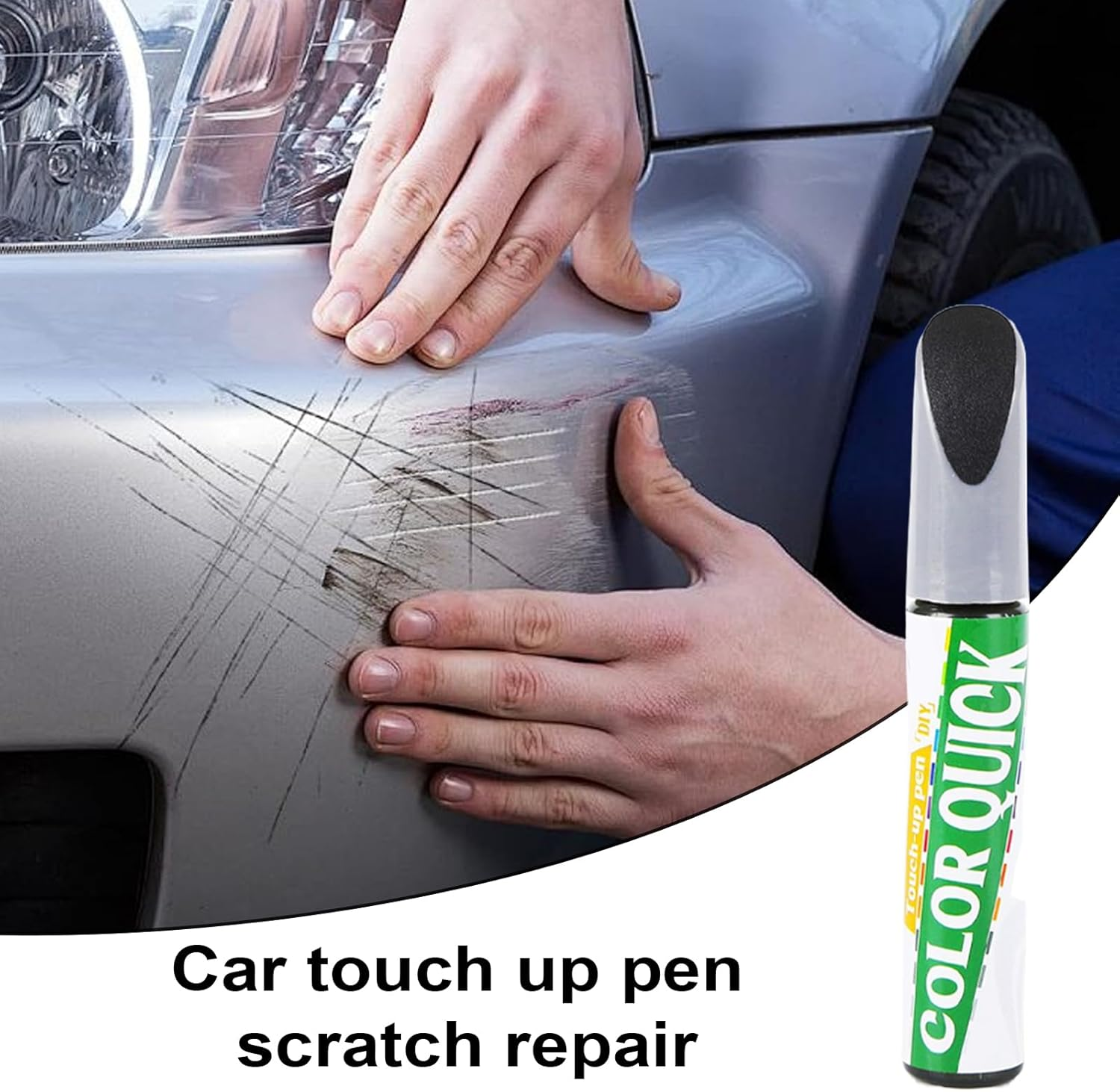 Car Scratch Remover Pen | Lasting Auto Scratch Pen | Quick Fix 12Ml Care Quick Drying Remover Blemish All Car Colors Wheel Bumper Rim image number 3