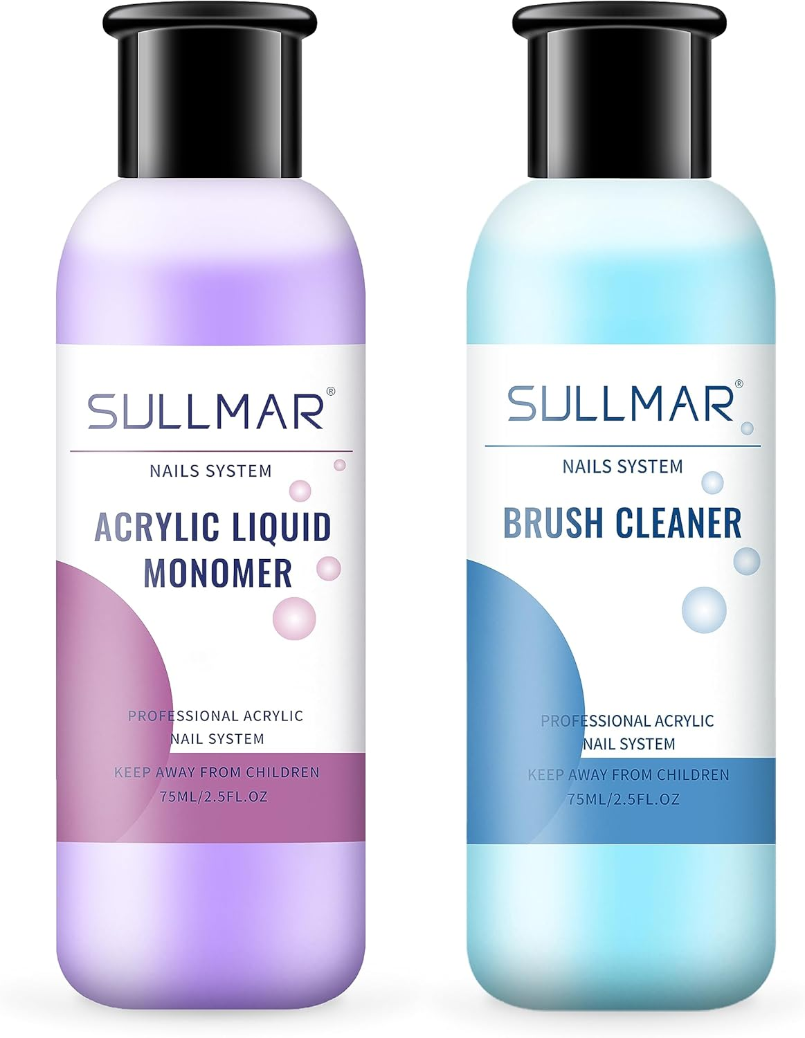 SULLMAR Acrylic Monomer Liquid 75Ml 2.5FL.OZ & Nail Brush Cleaner 75Ml 2.5FL.OZ for Acrylic Nails image number 2