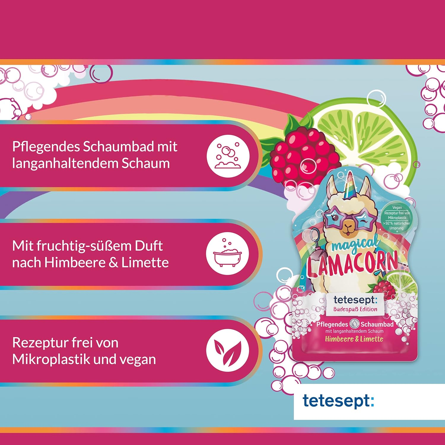 Tetesept Magical Lamacorn Foam Bath 40 Ml image number 4