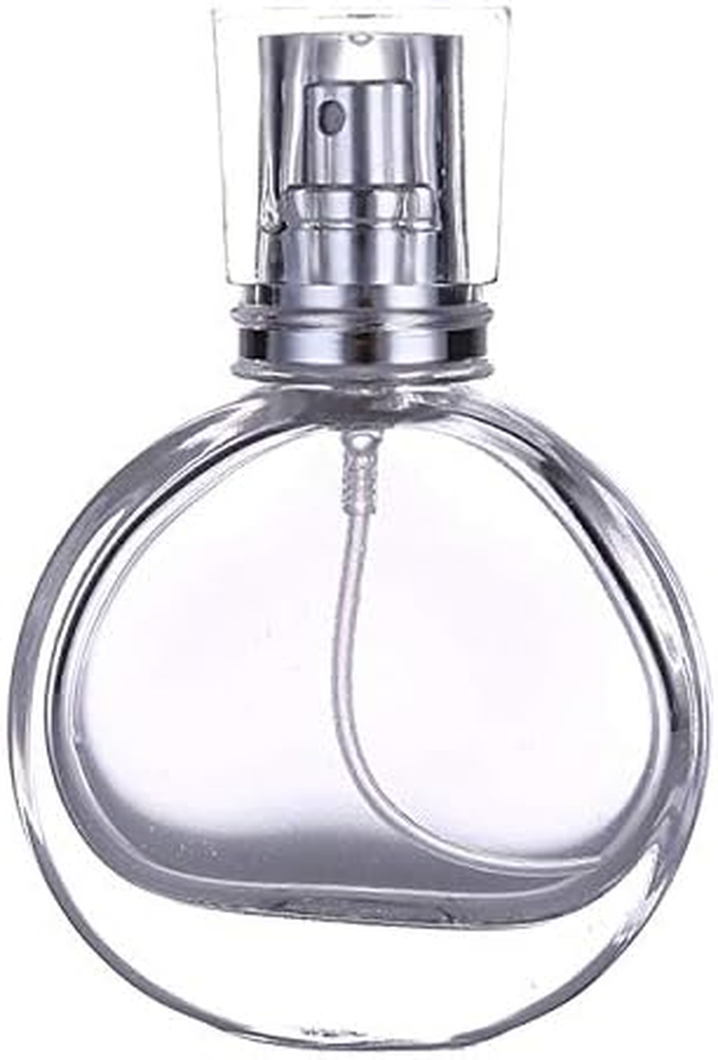 30Ml Empty Glass Perfume Spray Bottle Atomizer Refillable Clear Round image number 1