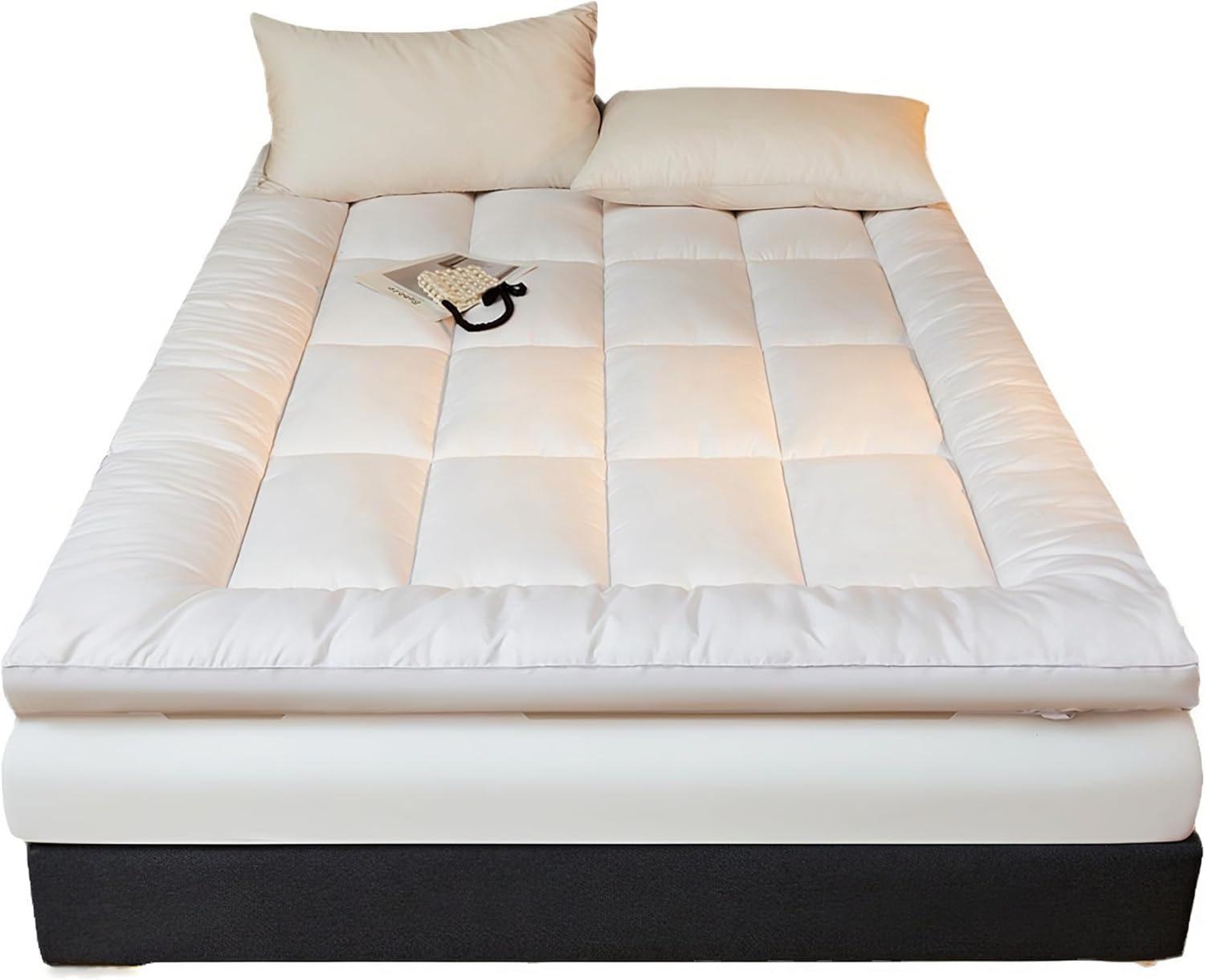 5Cm Soybean & Microfiber Mattress Topper 1400 GSM, Queen & King Size - Cool, Plush & Supportive | Combines Breathability with Cloud-Like Comfort | Hypoallergenic, Machine Washable image number 4