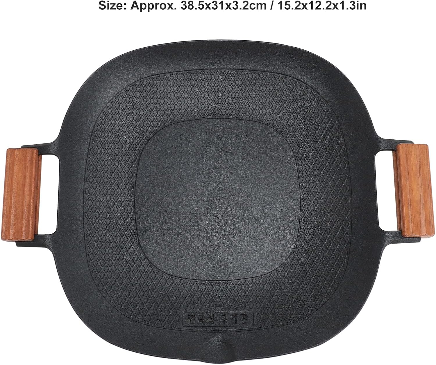 Barbecue Grill Pan, Aluminum Nonstick Stove Top Grill Pan with Pour Spouts Versatile Griddle Fast Heating Smokeless Stovetop BBQ Grill Plate for Indoor Outdoor BBQ Camping image number 2