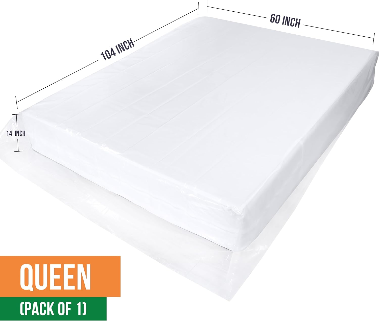 Utopia Home Mattress Bag for Moving Queen Size (Pack of 1), 4 Mil Thick Mattress Storage Bag, Plastic Mattress Cover, Fits Mattresses up to 14 Inches image number 5