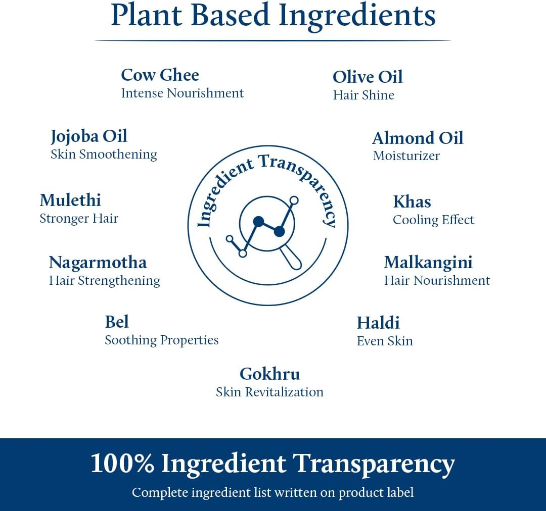 Blue Nectar Ayurveda Nabhi Oil with Ghee & Olive | Natural Belly Button Oil for Radiant Skin, Strong Hair & Deep Hydration (22 Herbs, 30Ml) image number 2