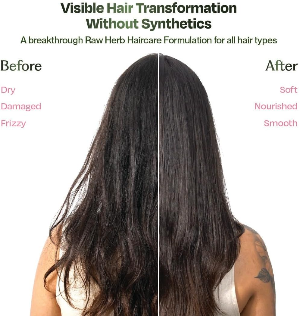 Sacred Grove Condition & Repair Pre Shampoo Hair Mask | Marshmallow Root, Hibiscus & Flaxseeds | for Dry Frizzy Hair That Hydrates Strands Naturally (200 Gm) image number 6