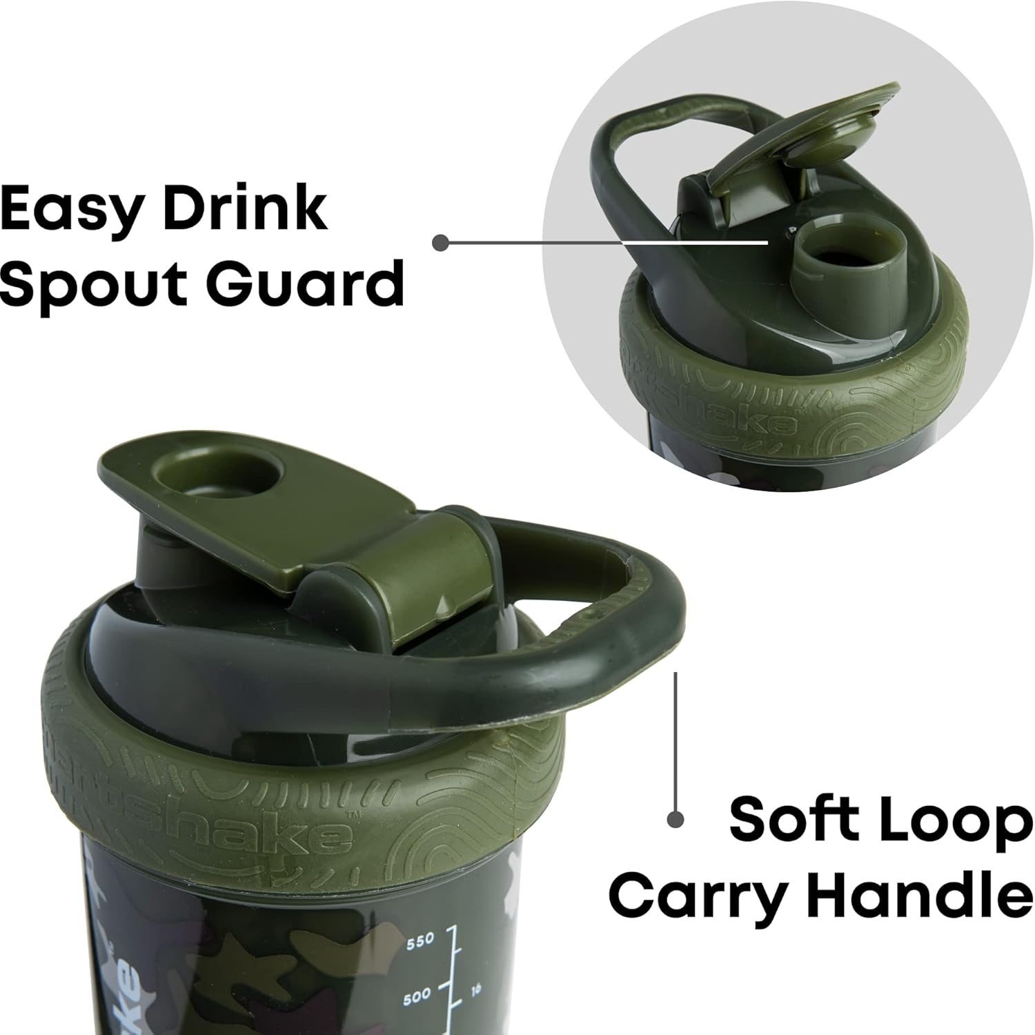 Smartshake Revive Shaker, 750 Ml Capacity, Camo Green image number 1