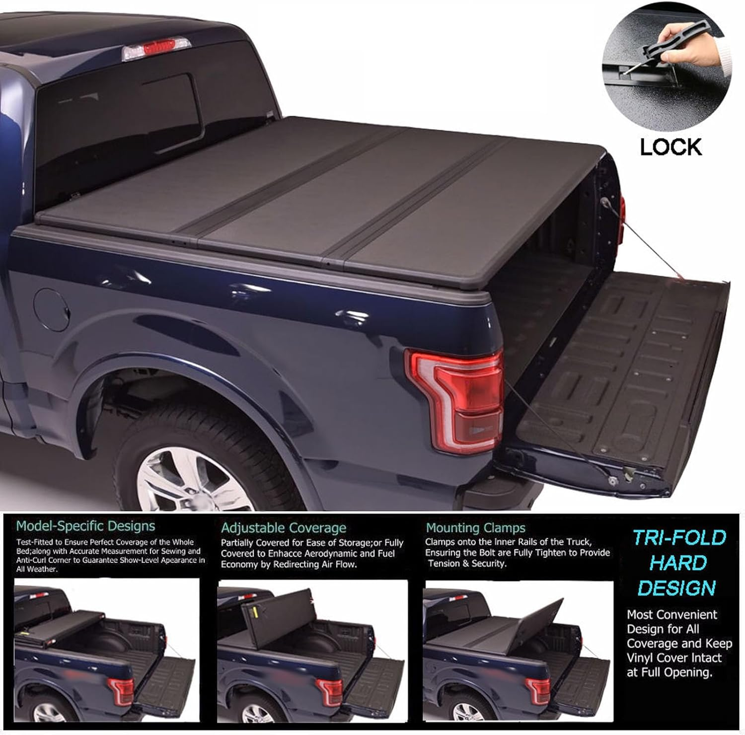 4Pcs Trifold Tonneau Cover Replacement Clamp for - Easy Install, Fit & Reliable