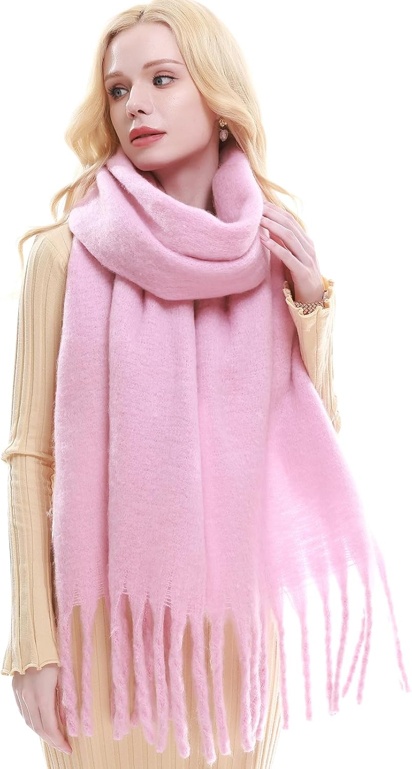 RIIQIICHY Womens Chunky Winter Plaid Scarfs Pashmina Shawls Long Large Wraps Scarfs for Evening Dresses