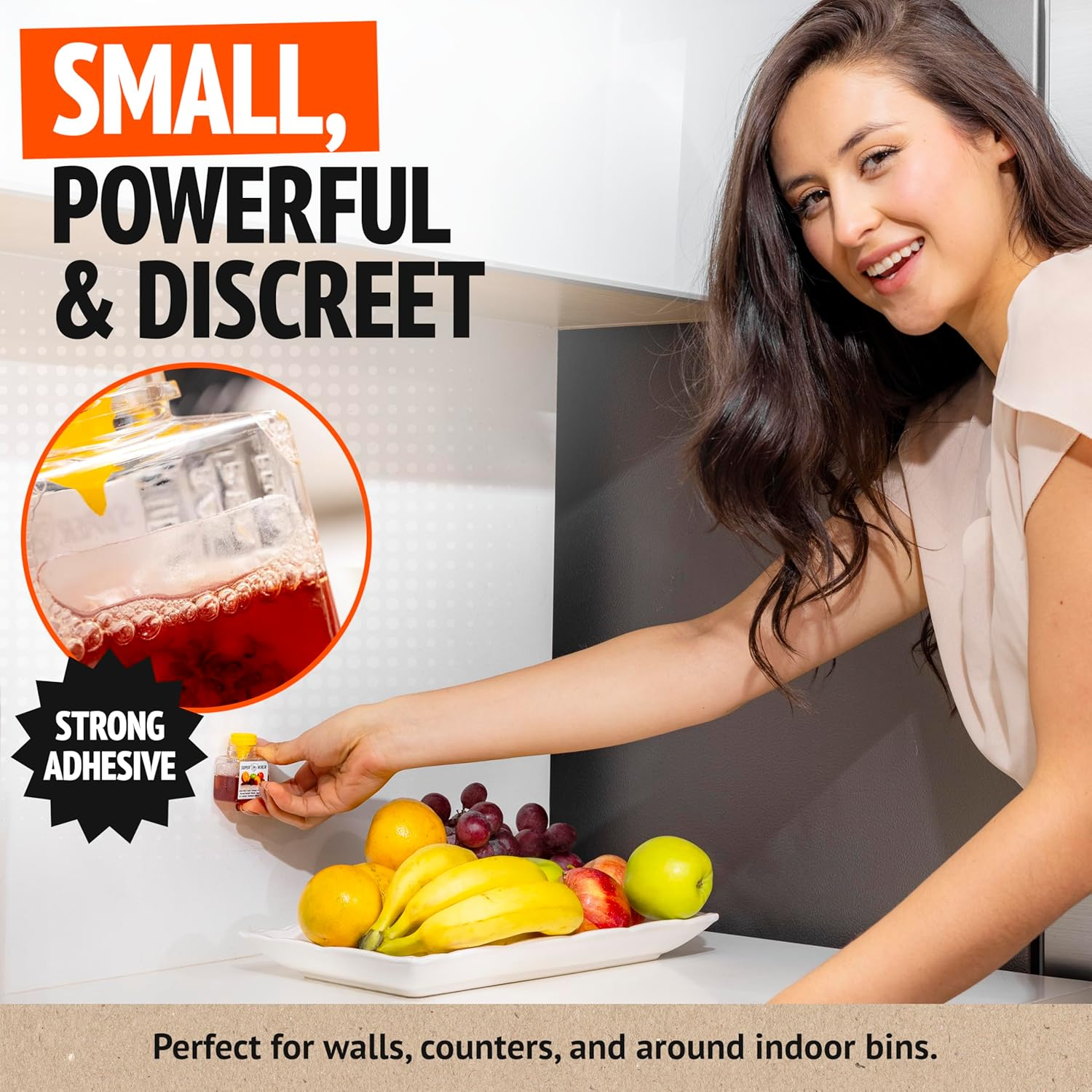 Super Ninja Fruit Fly Trap - 12 Pack, Highly Effective Fruit Fly Trap for Indoors, Home & Kitchen, up to 3 Weeks of Performance per Bottle, Kid & Pet Friendly image number 5